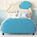 Zoomie Kids Roxie Youth Beds Bed Upholstered/Velvet in Blue | 38.7 H x 41 W x 80.5 D in | Wayfair 5D7E070A04A04FB8B94C47203EB5EA66