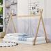 Isabelle & Max™ Julieta Platform Bed Wood in White/Brown | 55 H x 40 W x 76 D in | Wayfair 410E73B0A96442E4B7700FCD960F843A