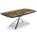 Arditi Collection Alcantara Dining Table Wood/Metal in Brown/Gray | 29.5 H x 120 W x 48 D in | Wayfair ARD-320-12-14