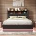 Ivy Bronx Labriola Bed Upholstered/Faux leather in Black/Brown | 44.1 H x 54 W x 80.3 D in | Wayfair 8A51CC463BA54A378CD96A78A14DC7A3