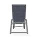 Red Barrel Studio® Holna Reclining Chaise Lounge Metal in Gray | 48 H x 27.75 W x 65 D in | Outdoor Furniture | Wayfair