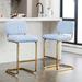 Mercer41 Mid-Century Modern Counter Height Bar Stools For Kitchen Set Of 2 in Blue | Wayfair 8FC12B5D62F44DDBB21BBC865B9BCA3C