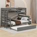 Harriet Bee Leda Twin Over Full Bunk Bed w/ Drawers, Solid Wood in Gray | 60.6 H x 58.3 W x 79.1 D in | Wayfair ABC017279D8E4BB29412080068D94C37