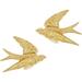 Rubbermaid Swallow Wall Sculpture DecorationSet Of 2 Antique Wall Bird Figurine Decor, 3D Birds Wall Art Hanging Ornament(Antique Silver) | Wayfair