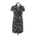 J.Crew Factory Store Casual Dress - Shift V-Neck Short sleeves: Black Dresses - Women's Size 4