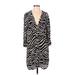 H&M Casual Dress - Wrap: Black Zebra Print Dresses - Women's Size 2