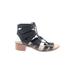 City Classified Sandals: Black Print Shoes - Women's Size 6 - Open Toe