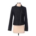 Ann Taylor LOFT Outlet Jacket: Short Black Print Jackets & Outerwear - Women's Size X-Small