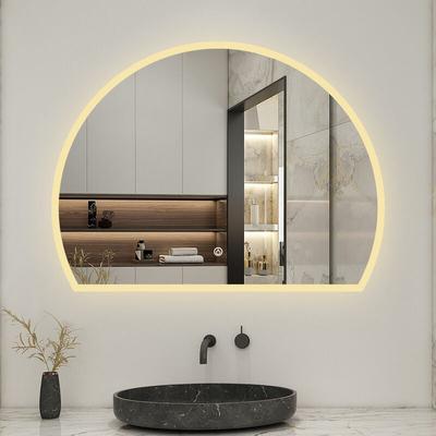 LED 4/5 Rund Badspiegel Wandspiegel Badezimmerspiegel Touch + Beleuchtung 3 Farben Dimmbar Memory Image