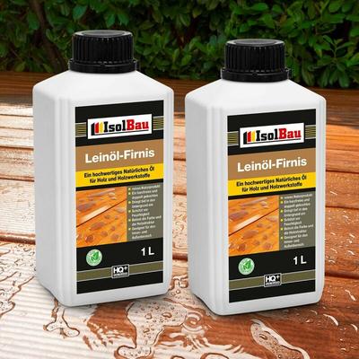 Natürliches leinöl- firnis 1L - 25L Holzöl Leinöl Firnis Harzfrei Holzschutz Leinöl-Firnis: Image