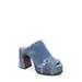 Maui Denim Platform Slide Sandal