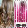 kit tinsel per capelli neri con strumento 6 pezzi 1200 ciocche tinsel per capelli resistente al calore capelli fata scintillanti brillanti estensioni dei capelli tinsel glitter per donne ragazze