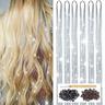 kit tinsel per capelli neri con strumento 6 pezzi 1200 ciocche tinsel per capelli resistente al calore capelli fata scintillanti brillanti estensioni dei capelli tinsel glitter per donne ragazze