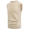 Per uomo Gilet maglione Pullover Maglione A coste Maglia Corto Lavorato a maglia Tinta unica Girocollo Essenziale Moda Esterno Giornaliero Abbigliamento Inverno Autunno Nero Verde militare M L XL