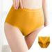 YWDJ Period Underwear for Women Cotton Lightweight High Waist No Show Underwear Panties Brief Panties For High Waisted Underwear Comfy Underwear For Underware Yellow L