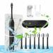 Electric Toothbrush with 8 Replacement Brush Head and 6 Cleaning Modes for Adults USB Rechargeable IPX7 Toothbrush with Smart Timer for Home Travel Shower Room Bathroom