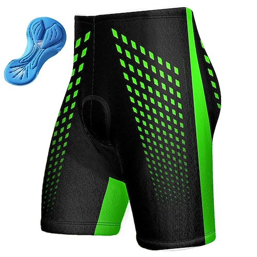Herren Grafik Geometrisch Fahrradhose Fahhrad Gepolsterte Shorts / Chamois Unterteile Mountainbike MTB Straßenradsport Sport 3D-Polster Radfahren Schnelltrocknend Feuchtigkeitsableitend Gelb Rot Image