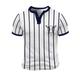 Graphic Stripes Baseball Fashion Classic Casual Men's 3D Print T shirt Tee Henley Shirt Sports Outdoor Holiday Going out T shirt White 1 White 2 Short Sleeve Henley Shirt Spring Summer Clothing
