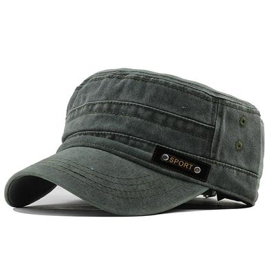 Four Seasons Casual Washed Cotton Flat Top Hat Unique Design Vintage Adjustable Fisher Caps Men Women Cap