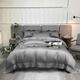 4PCS Pima Cotton Duvet Cover Set Supima Silkly Sateen Bedding Set 1 Dovet Cover 1 Flat Sheet 2 Pillowcases