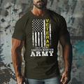 Veteran of the United States Army Black Red Army Green T shirt Tee Men's Graphic Cotton Blend Shirt Sports Classic Shirt Short Sleeve Comfortable Tee Street Holiday Summer Fashion Designer