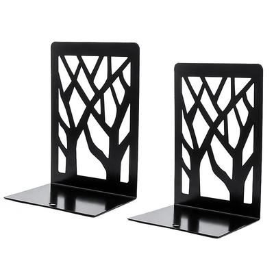 Book Ends 1 Pair 2 PCS Metal Bookend Non-Slip Bookends Bookends for School Office Home Creative Easy to Carry Vintage 12917.5 inch