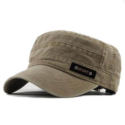 Four Seasons Casual Washed Cotton Flat Top Hat Unique Design Vintage Adjustable Fisher Caps Men Women Cap