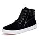 Men's Sneakers Boots Fashion Boots Skate Shoes High Top Sneakers Casual British Outdoor Daily Satin Breathable Comfortable Slip Resistant Lace-up Black Yellow Dark Blue Spring Fall