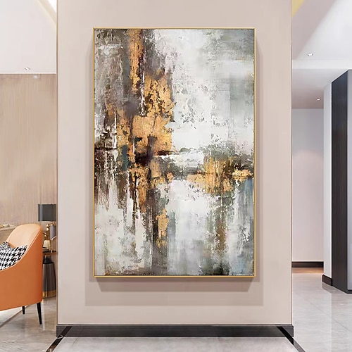 Mintura handgefertigte Ölgemälde auf Leinwand, Wandkunst, moderne Dekoration, abstraktes Bild für Heimdekoration, gerolltes, rahmenloses, ungedehntes Gemälde Image