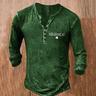 St. Patrick's Day Slance grünes Herren-3D-Shirt für St. Patrick's Day. Patricks Tag Sommerbaumwolle Henley-T-Shirt für Herren, Grafik, Patrick's Clover, Kleidung, 3D-Druck, Outdoor, lässig, lange