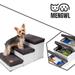 MENGWL Dog Steps with Storage Foldable Dog Ramps for Small Dogs 3 Tiers Non-Slip Pet Stairs for High Bed Couch Sofa Built-in Storage Hold up to 66 lbs 3 in 1 Set Gray