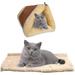 USCCE Pet Cat Dog Houses for Indoor Autumn Winter Self-Warming Pet Tent Cave Cat Beds for Cats/Small Dogs Portable Folding Cavernous Hut Cat Pad Cave Pet Beds Multicolor