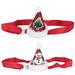 Christmas Hat Snowman Xmas Headwear for Dogs Cats - 2pcs