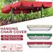 Swing Top Cover Canopy Replacement Garden Patio Outdoor Swing Canopy Replacement Porch Top Cover Seat Furniture Green