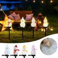 Herrnalise Christmas Decorations Solar Snowman Lights 4 Pack with Stakes Inflatable Waterproof Color Changing Led Light Outdoor Christmas Decor for Thanksgiving Trees Frozen Party Indoor