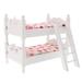 Toys Wooden Playset Mini House Bunk Bed Mini Furniture Mini Bunk Bed Toy Room White Cloth Wooden