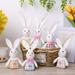 6PCS Easter Hanging Cute Bunny Party Supplies Spring Plush Doll Festive Home Decoration Supplies