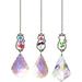 Crystal Suncatcher Flower Cats Crystal Prisms Hanging Pendant Prism Window Ornament Pack of 3