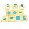 Rushawy Shape Puzzles Toy Brain Teaser Wood Puzzles Board Knob for Children Baby Kids