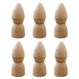 6 Pcs Puppet Home Decor Wooden Ornaments DIY Crafts for Table Vintage Doll Dolls Children Toys Painting Puppets Playset