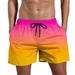 YUHAOTIN Cycling Shorts Fashionable and Comfortable Men s Gradient Beach Pants Mens Cycling Shorts Compression Shorts Men with Cup