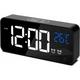 Réveil Numérique, Horloge Numérique led Reveil Matin Digital avec Température/Snooze/2 Alarme/12/24
