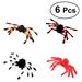 6 PCS Decor Plush Spider Fake Spider Halloween Deccor Realistic Rubber Spider Plush Toy