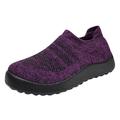 Rrunsv Mens Dress Sneakers Mens Slip On Walking Shoes Blade Tennis Shoes Non Slip Running Shoes Purple 44