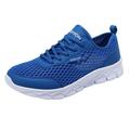 Rrunsv Casual Shoes for Men Men S Walking Shoes Non Slip Breathable Running Tennis Shoes Casual Fashion Sneakers Blue 39