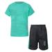 Alvivi Boys Soccer Sports Training Uniforms Kids Athletic Football Soccer Jersey Shirt and Shorts Green 2-3