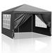 UBesGoo 10 x 10 Canopy Tent Wedding Party Patio w/4 Side Walls Black