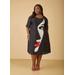 Plus Size Profile Linen And Cotton Blend Dress