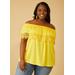 Plus Size Layered Off The Shoulder Top