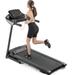 Electric Motorized Treadmill Modern Portable Folding Treadmill with Audio Speakers and Incline Max. 10 MPH Electric Walking Running Machine for Home Office Gym Black